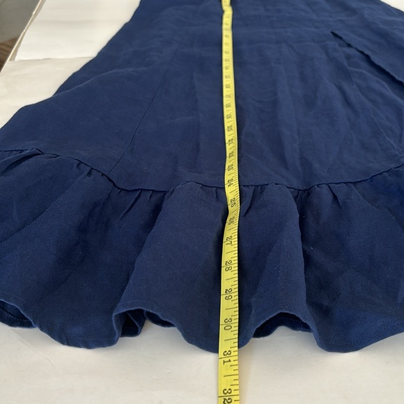 Reformation Danube linen puff sleeve maxi, side slit comfortable cool linen NWT - Picture 13 of 16